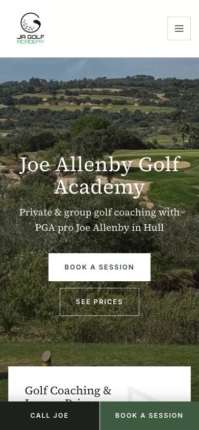 Mobile homepage